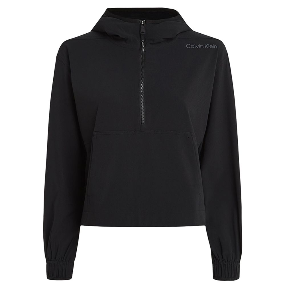 Женская Кофта теннисная Calvin Klein PW 1/4 Zip Anorak - black beauty