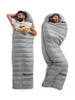 Спальный мешок Naturehike CW400 NH18C400-D с гусинным пухом, размер М, желтый, 6927595761700