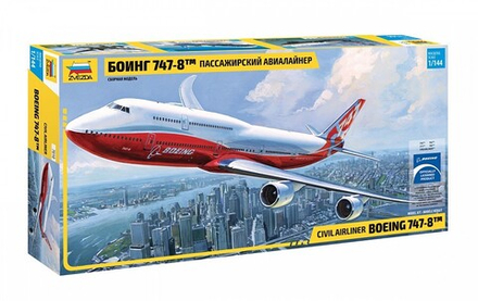 Сборная модель "Пассажирский авиалайнер Боинг 747-8"