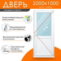 Дверь из ПВХ 2000 х 1000