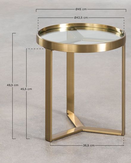 Золотой приставной столик “Ульм”