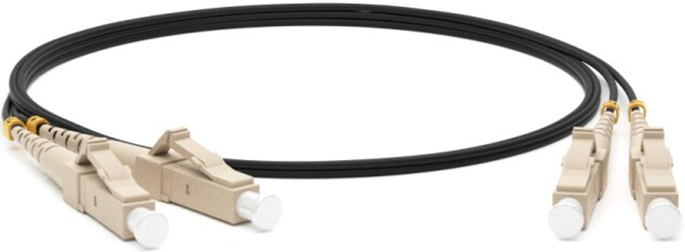 Патч-корд волоконно-оптический Hyperline FC-D2-504-LC/PR-LC/PR-H-2M-LSZH-BK