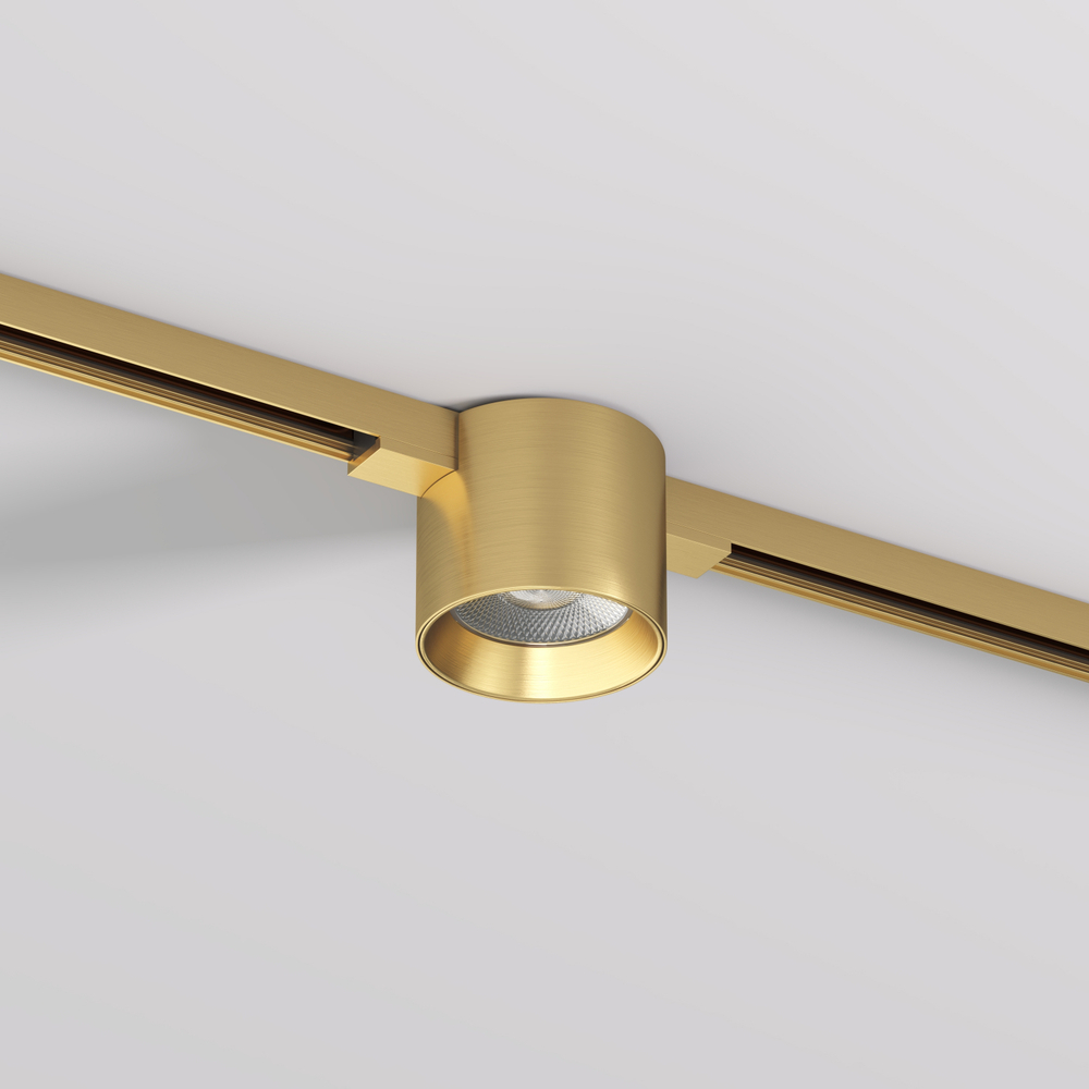 DK5743-SB Светильник для трека SHINE SPOT со светодиодом, D70*H60, 48V DC, 8W, RA?90, 3000K, IP20, сатинированная латунь, алюминий