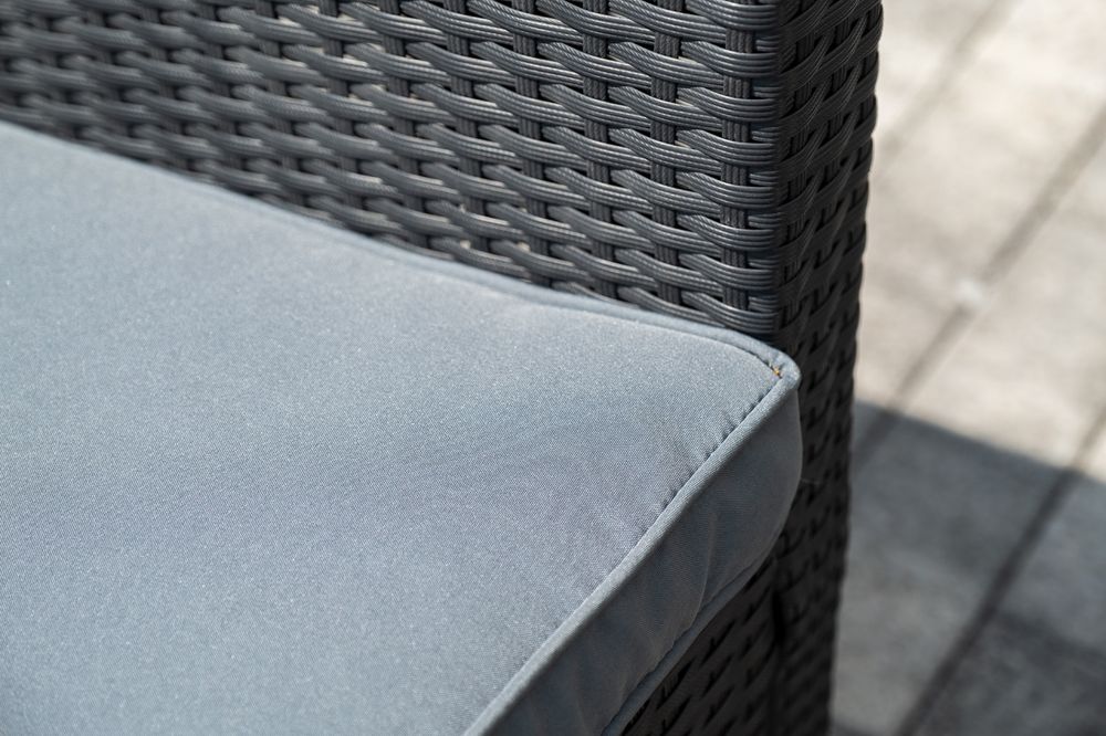 "Вашингтон" лаунж-зона из искусственного ротанга на 4 персоны, цвет черный
