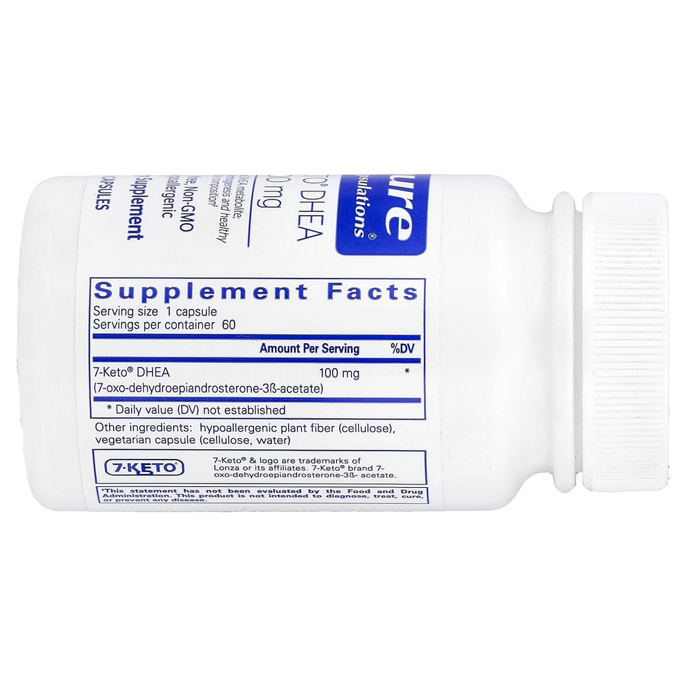 Pure Encapsulations, 7-Keto® DHEA, 100 mg, 60 Capsules