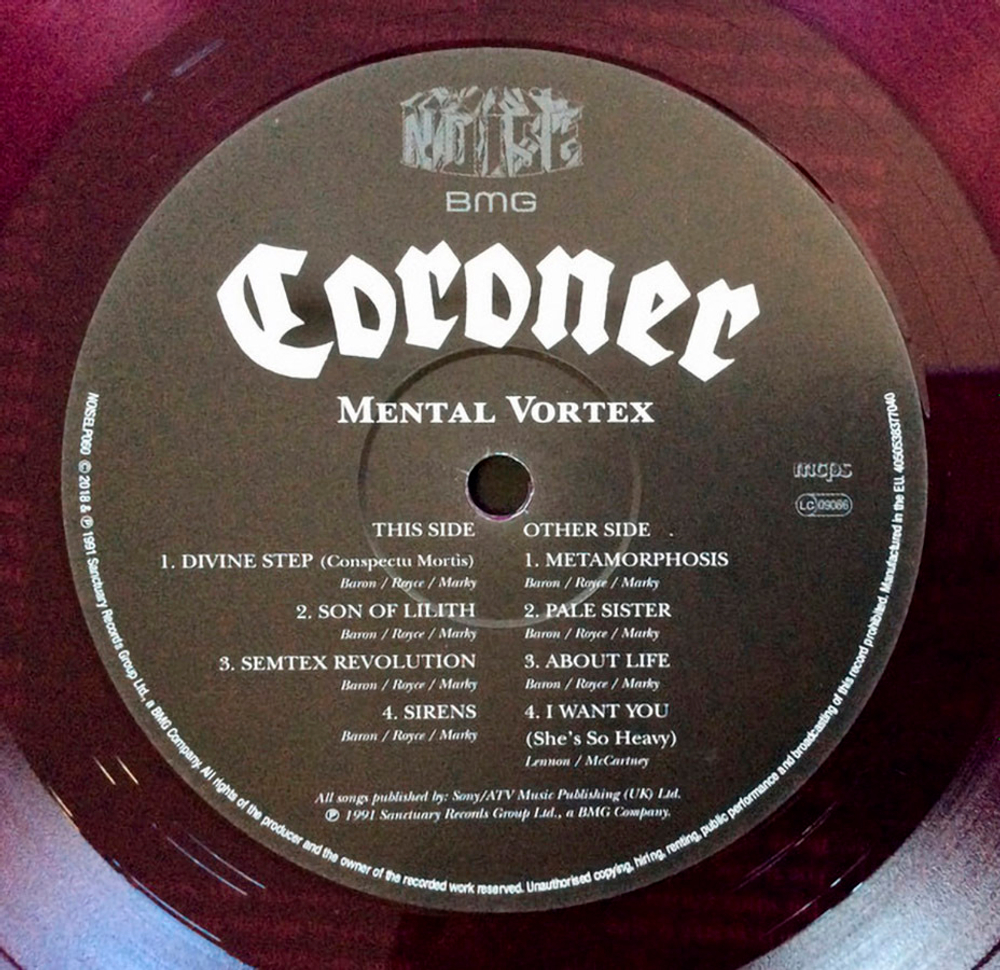 Coroner / Mental Vortex (Coloured Vinyl)(LP)