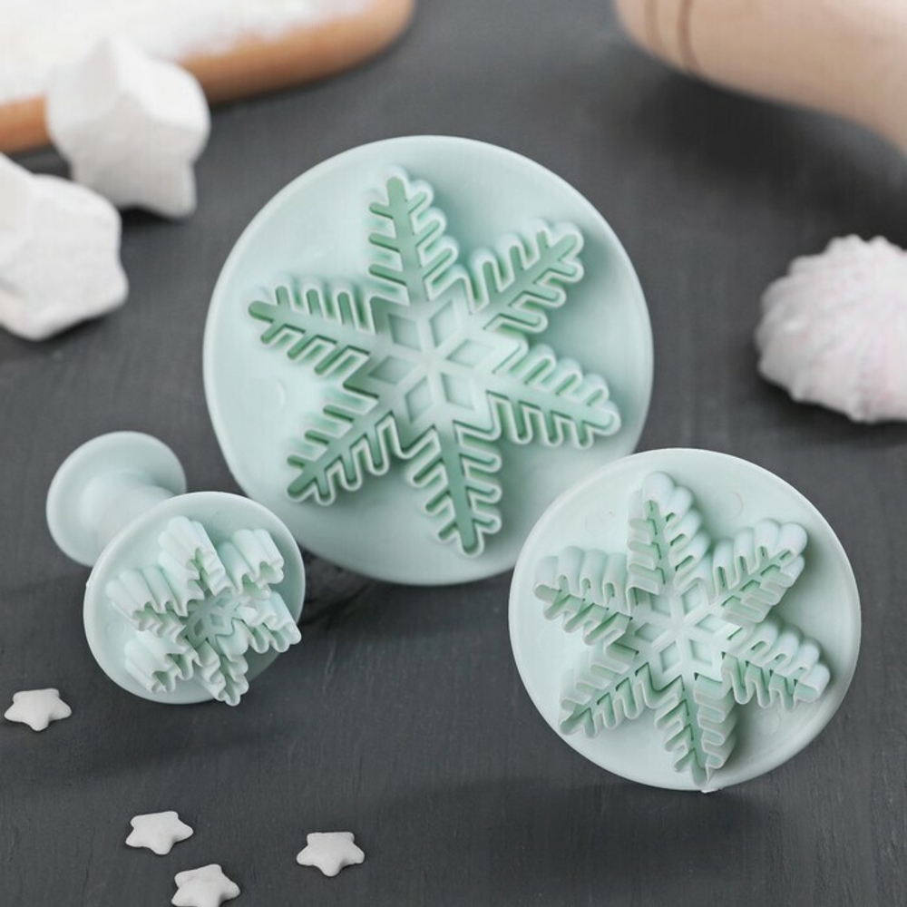 Набор плунжеров Снежинки сложные