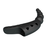 Черный вибратор на палец Jordin - 12,2 см. (Цвет: черный)