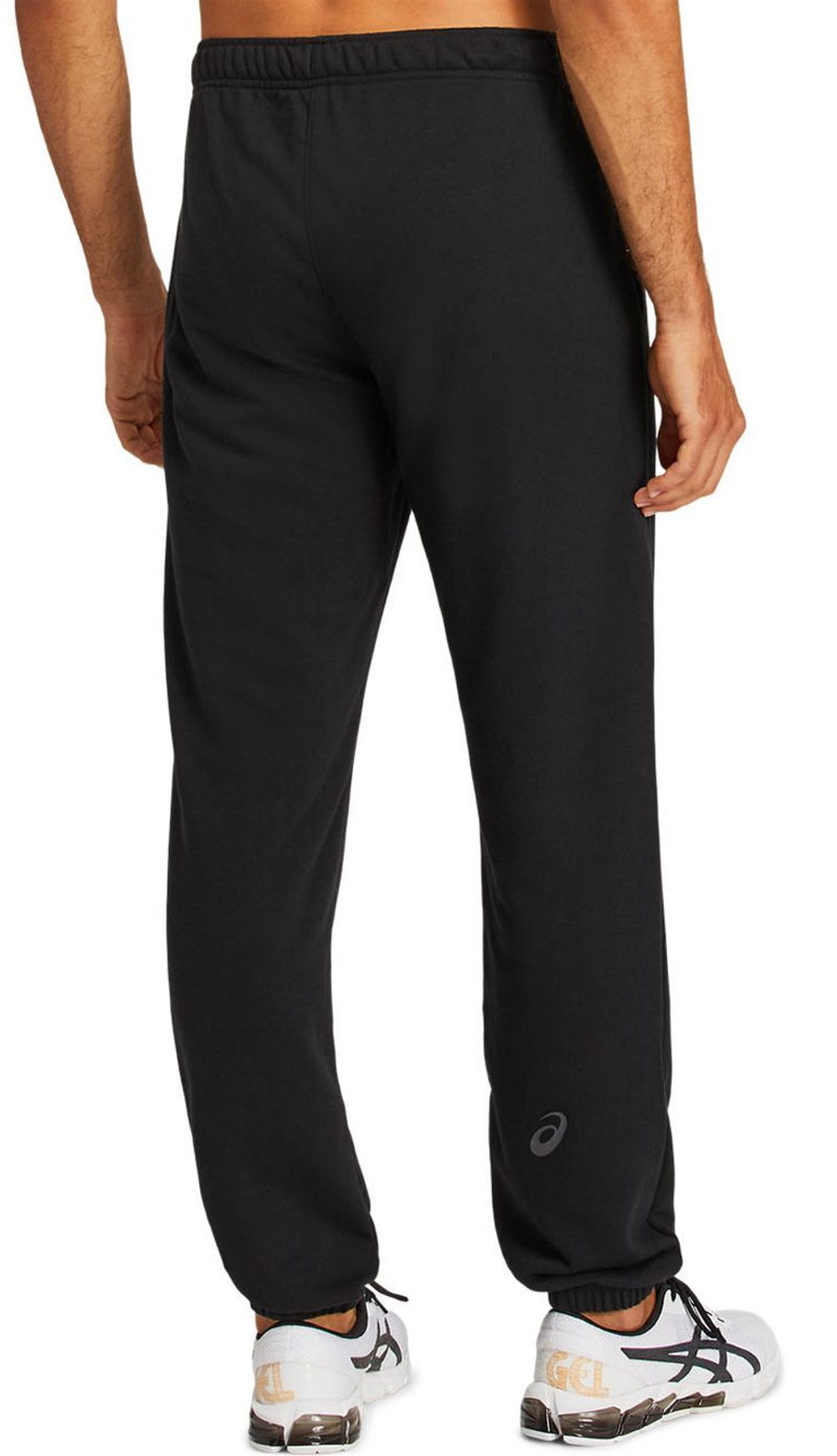 Мужские теннисные штаны Asics Big Logo Sweat Pant - performance black/brilliant white