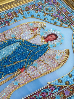 И-24 Набор для вышивания хрустальными камнями Ангел Хранитель домашнего очага