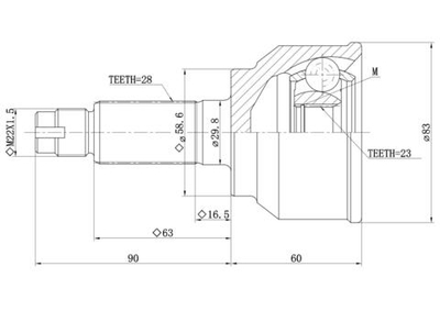 ШРУС наружный  MAZDA 3 GANZ GIK04058