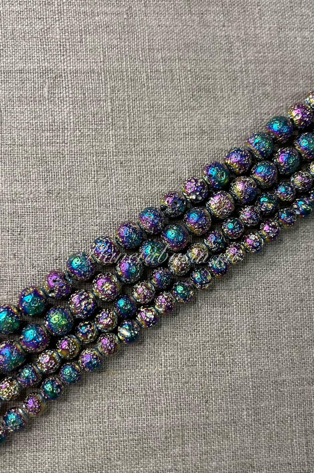 Вулканит (Лава) с мет. радужным напылением 1635