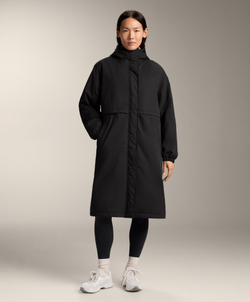 Oysho Водонепроницаемый длинный плащ с подкладкой FELLEX® AEROGEL 10K, черный