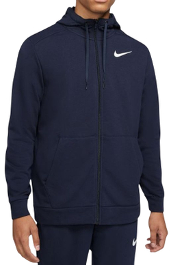 Мужская теннисная кофта Nike Dri-Fit Hoodie Full Zip M - obsidian/white