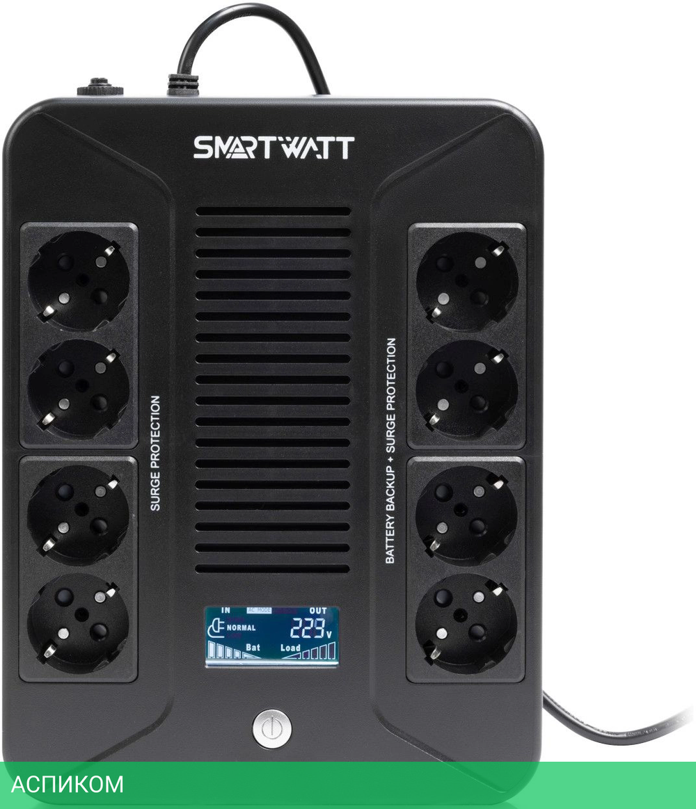 Источник бесперебойного питания Smartwatt Safe Pro LCD черный (3703020280001)