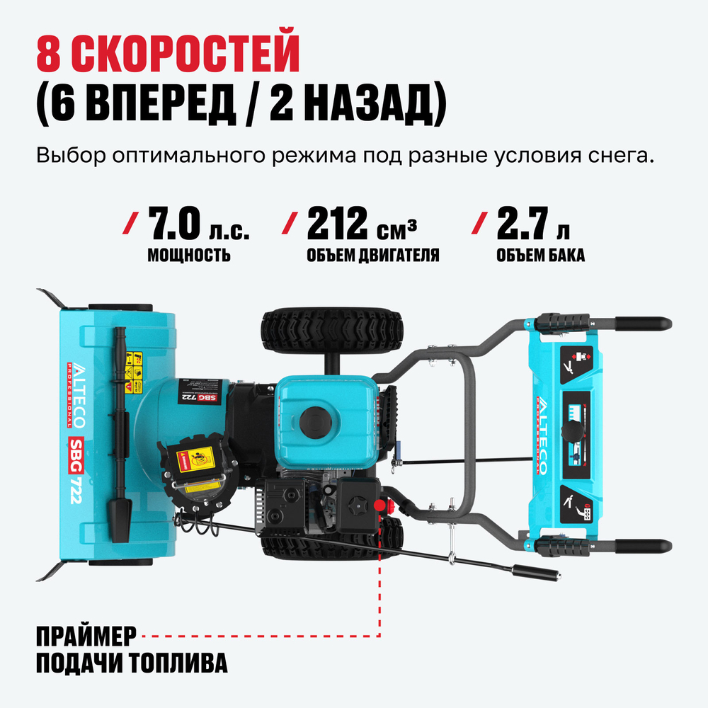 Бензиновая снегоуборочная машина ALTECO SBG 722