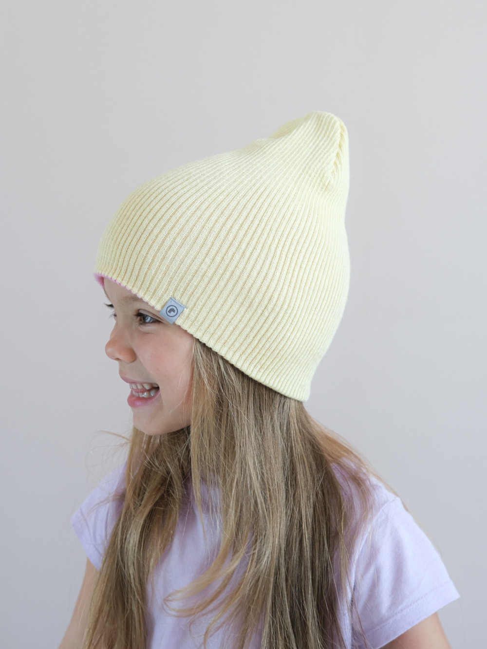 Шапка вязаная хлопковая ТВИНС(Груша, розовый)