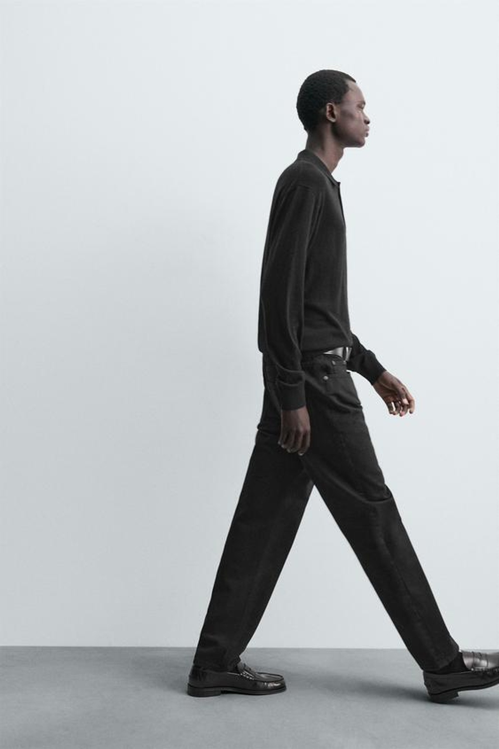 ZARA ДЖИНСЫ STRAIGHT ДЛИНОЙ ДО ЩИКОЛОТКИ, ЧЕРНЫЙ