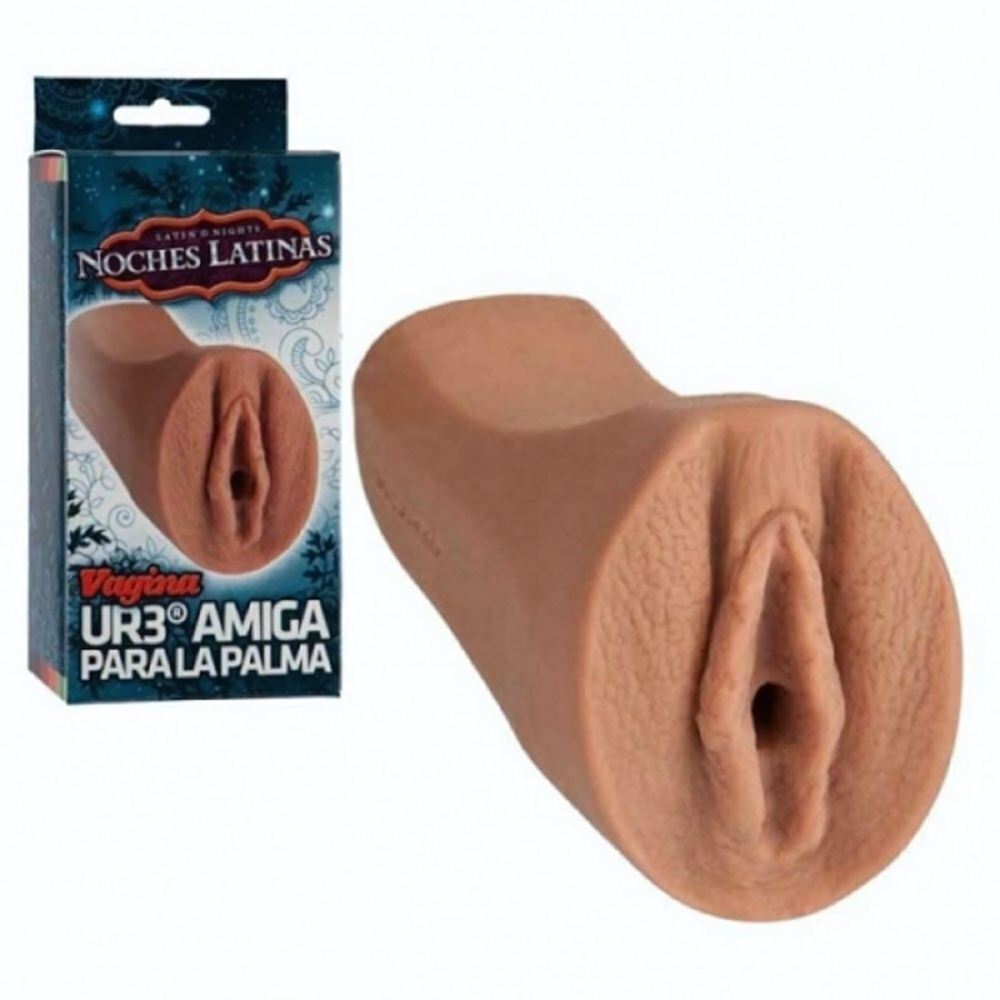 Мастурбатор вагина Amiga Para La Palma из киберкожи коричневая