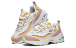 Skechers D'LITES sandwich candy Bear Mango Sandwich Candy Milk Tea Bear Low-cut daddy shoes women's white yellow