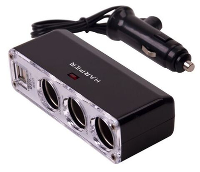 Разветвитель прикуривателя автомобильный HARPER DP-096