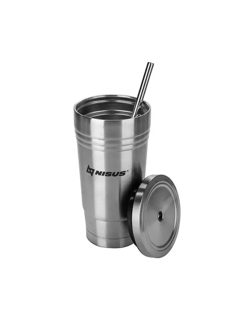 Стакан металлический с соломинкой (N.SS-035)