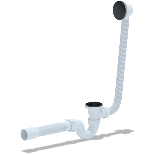 Обвязка на ванну 1 1/2*40 с вып Click-Clack EC155BL с гофрой 40*50 ЧЕРНЫЙ АНИ пласт