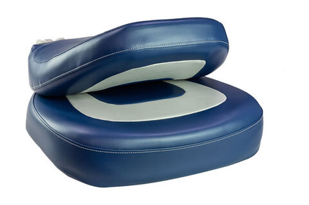 Кресло мягкое складное, обивка винил, цвет серый/синий, Marine Rocket