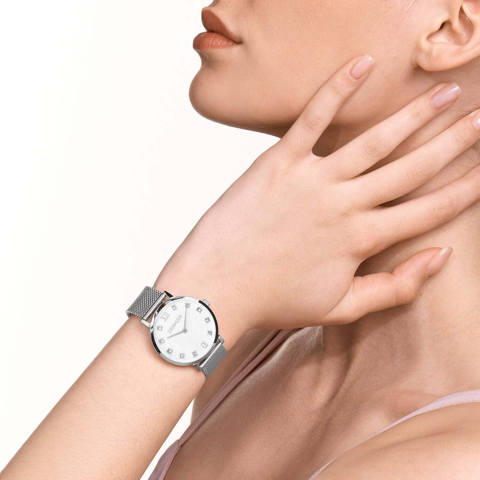 Часы Coeur de Lion Mother-Of-Pearl Silver 7610/70-1725 цвет черный, серый, серебряный