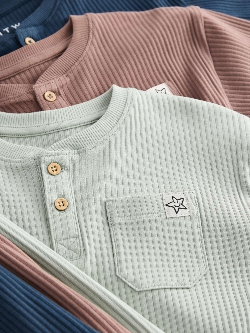 Пижама для мальчика Next B29-544, 3 шт., Салатовый, Темно-синий, Коричневый