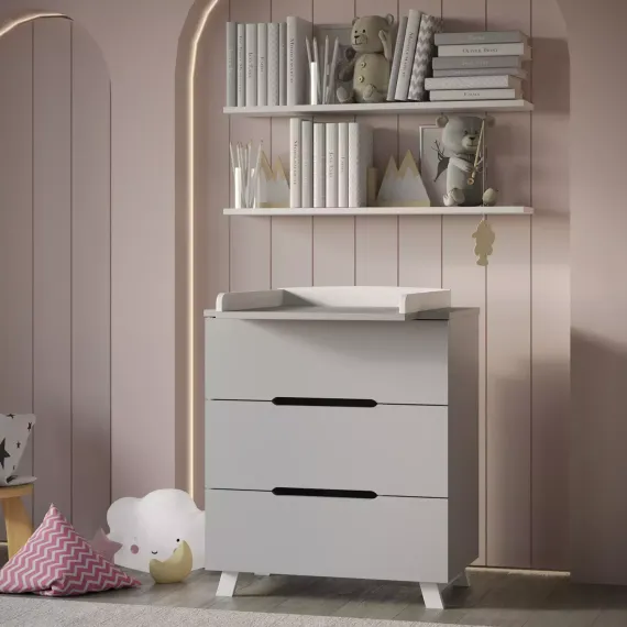 Комод Incanto Anniken Серый/белый