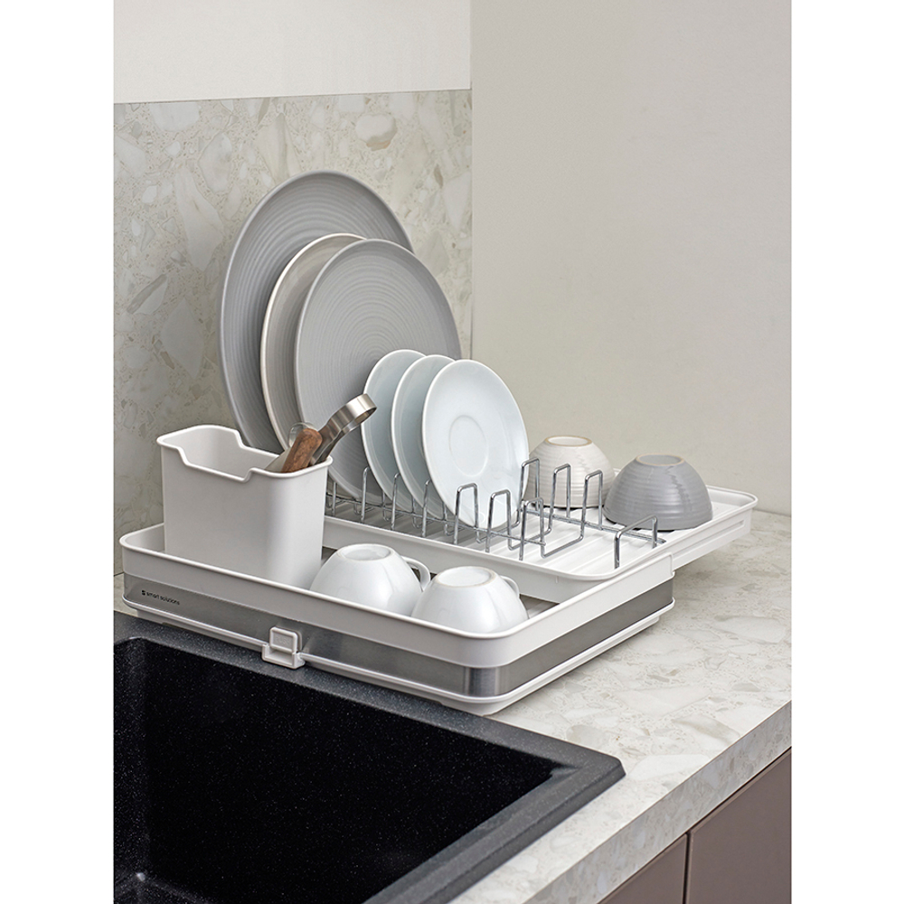 Сушилка для посуды atle раздвижная большая, белая