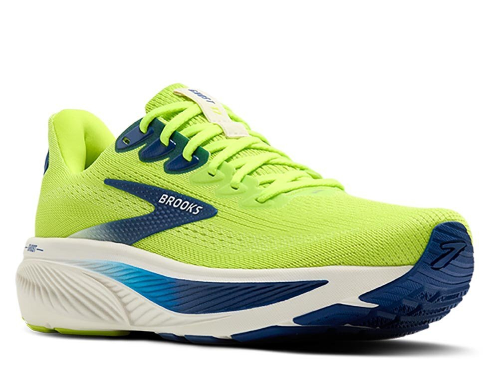 Кроссовки для бега мужские Brooks Ghost 17 Лимонково-Синие