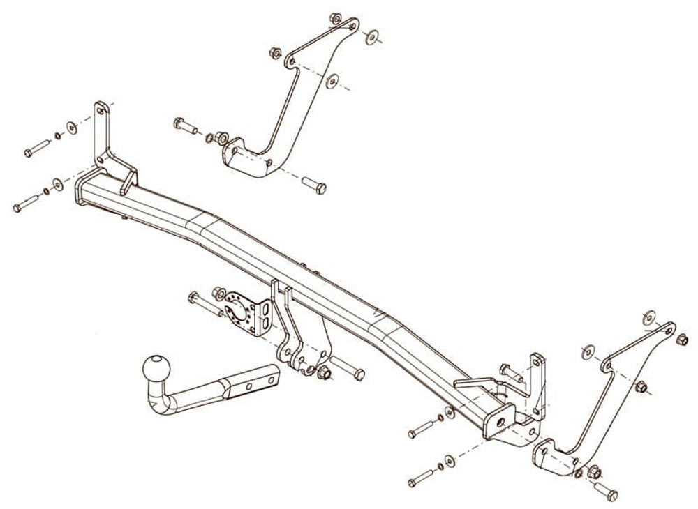 Фаркоп Brink (Thule) 626100 для PEUGEOT 3008 16-(паспорт и сертификат в комплекте)(без электрики)