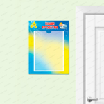 Табличка Наши кроватки с карманом А4 Градиент