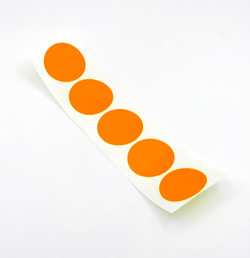 Клейкая лента ФОРМА КРУГ 40мм @TrueGAFF SIGN Оранжевый (светится в ультрафиолете) - 100 штук