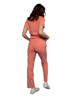 Брюки медицинские женские Pulse R122 с эластичным поясом, коралловый, 50