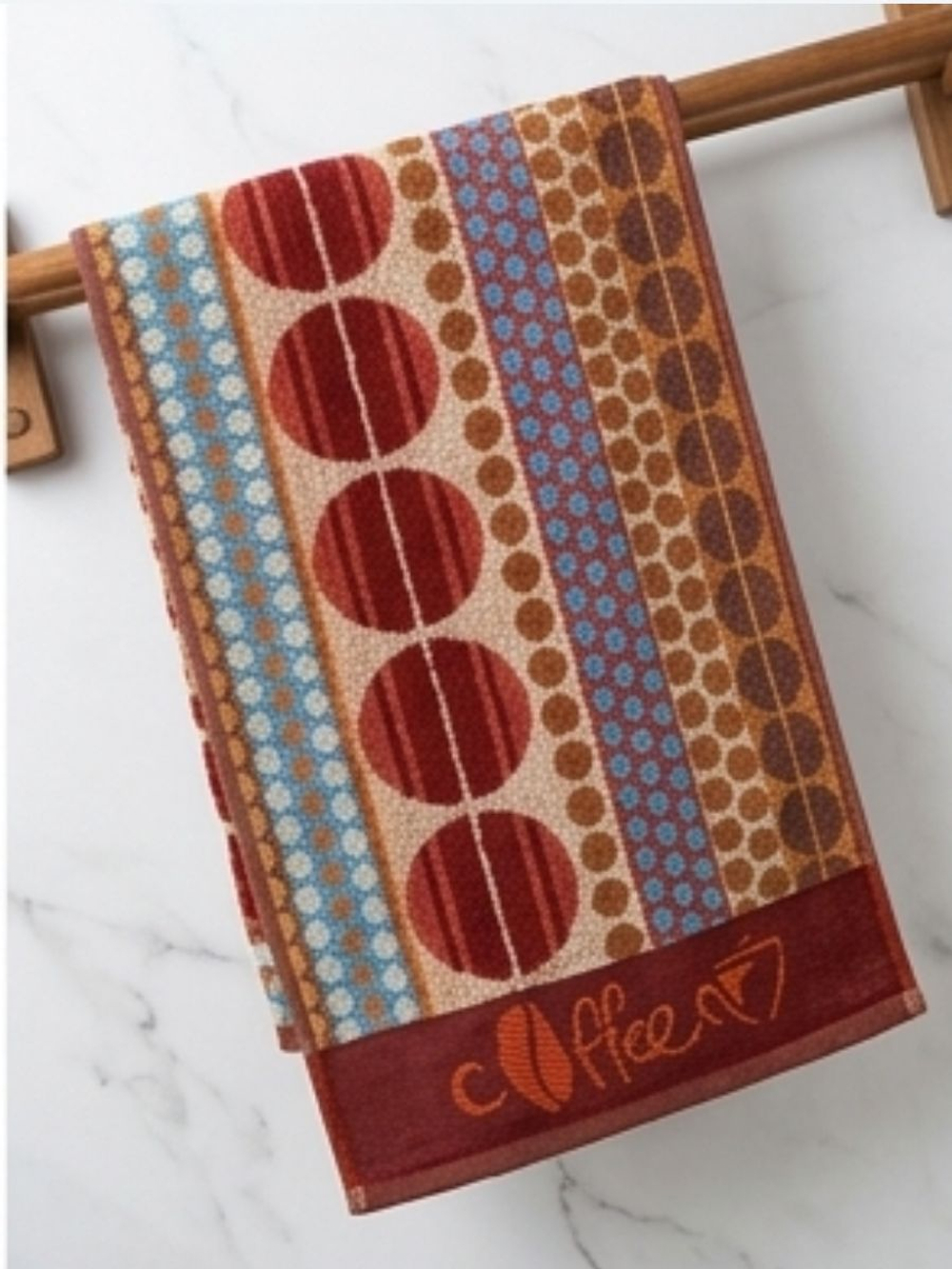 Полотенце махровое Coffee 30х60 см хлопок 100%, для рук, лица и кухни, коричневое, 420 г/м2