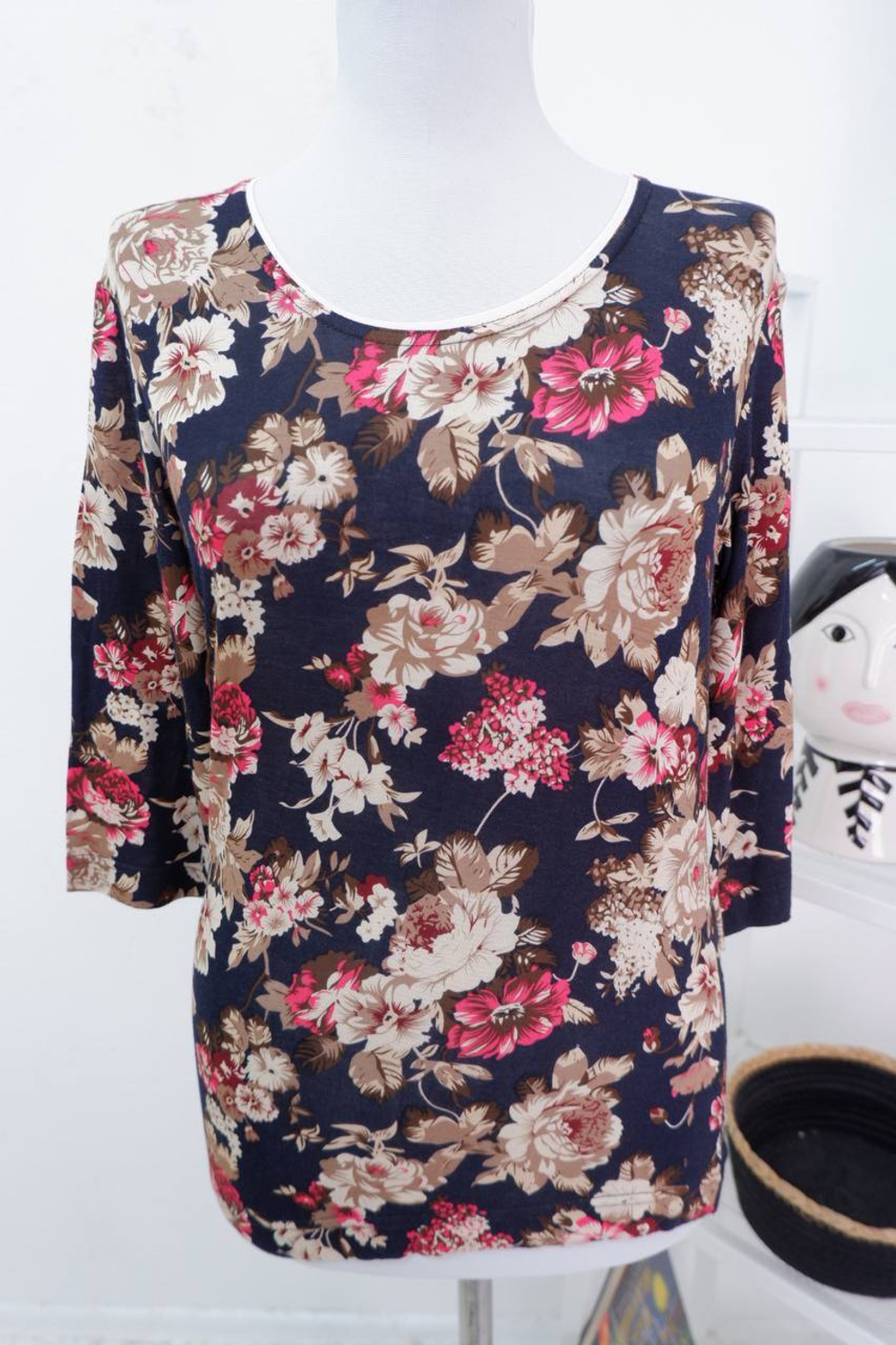 Блуза Deniza черная с ярким принтом 44 размер, новая