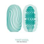 Бирюзовый мастурбатор-яйцо Twist Angel