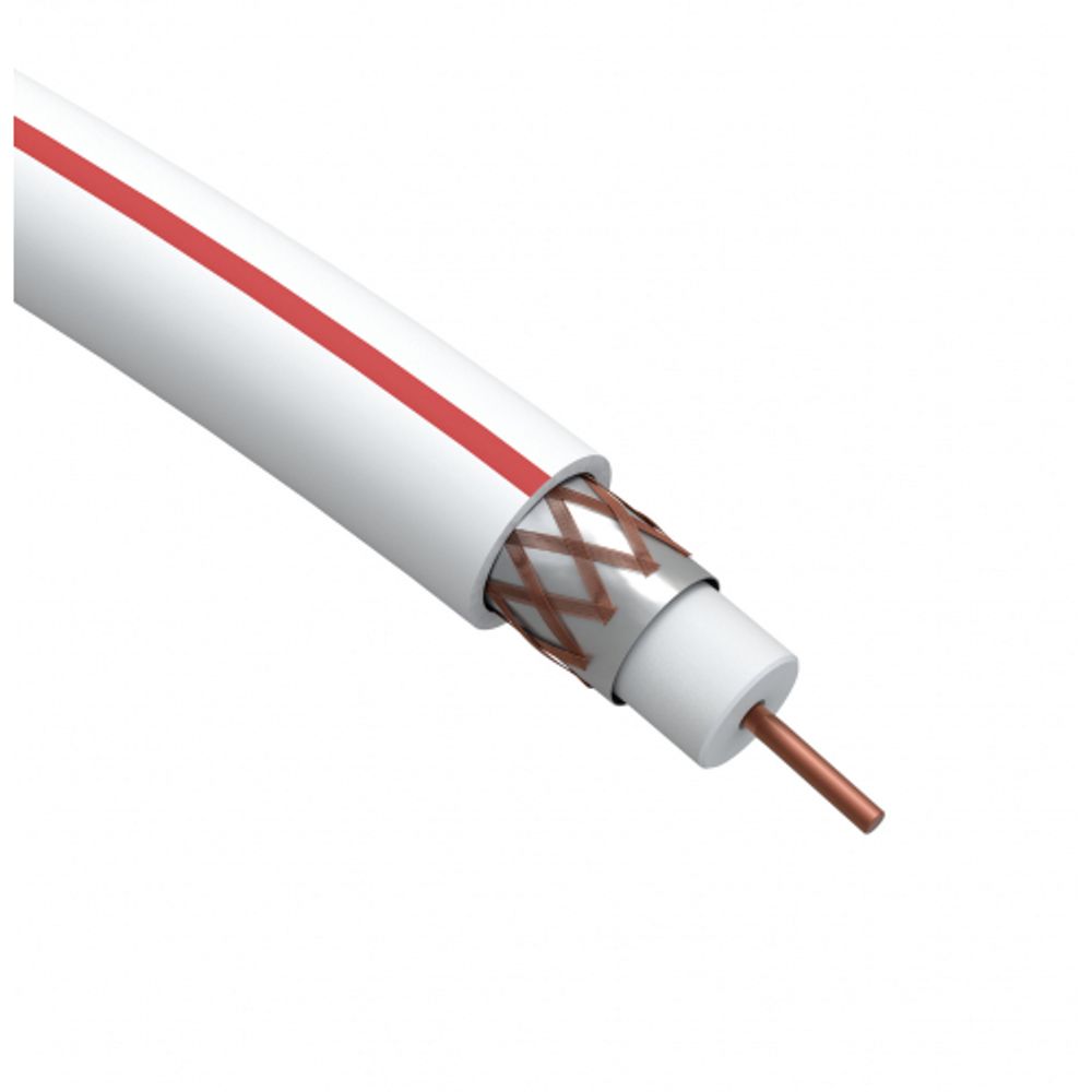 ЭРА Кабель коаксиальный SAT 50 М, 75 Ом, Cu/(оплётка Cu 75%), PVC, цвет белый, бухта 50 м | 