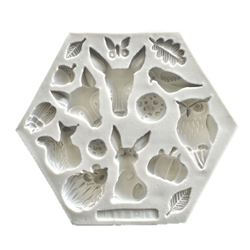 Молд силиконовый для творчества "Лесные звери" / игрушки для кукол, фигурки животных