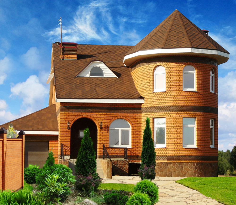 Кирпич лицевой Воротынский одинарный персиковый, руст