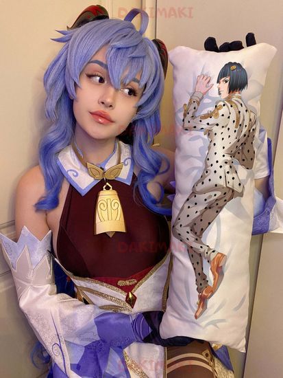 Мини дакимакура Бруно Буччелатти и Джованна Джорно из Невероятное приключение ДжоДжо арт. M0411, 60х20 см