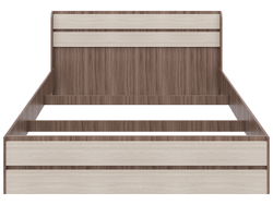 Кровать Браво, спальное место 160х200, без основания, Венге/молоко