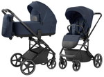 Коляска Carrello Alfa CRL-6522 2025 Cybex Aton B2 i-Size Dynamic Red 3 в 1 Denim Blue
