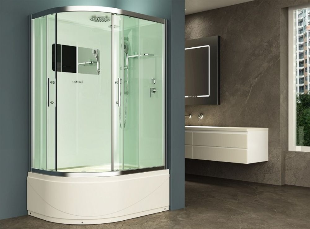 Душевая кабина Esbano (Эсбано) EST-129CRB R, с высоким поддоном, 120x90x210