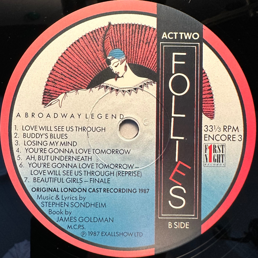 Stephen Sondheim - Follies - A Broadway Legend (Original London Cast, 1987) 2LP (Англия 1987г.)