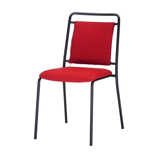 Стул металлический с мягким сиденьем и спинкой Sven красный