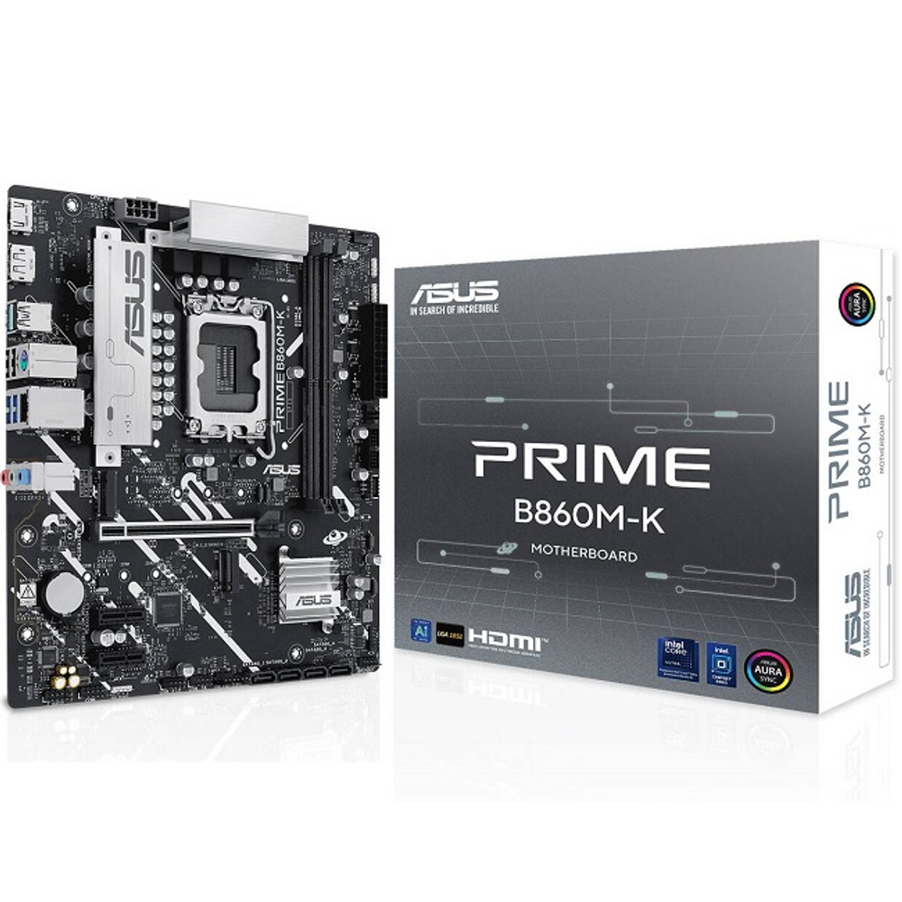 Материнская плата ASUS PRIME B860M-K, LGA1851/B860/2xDDR5/PCI-Ex16/2xM.2/SB7.1/GLAN/DP/HDMI/mATX (90MB1JT0-M0EAY0)